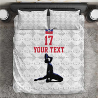Custom Haiti Football Bedding Set Come on Les Grenadiers White Style