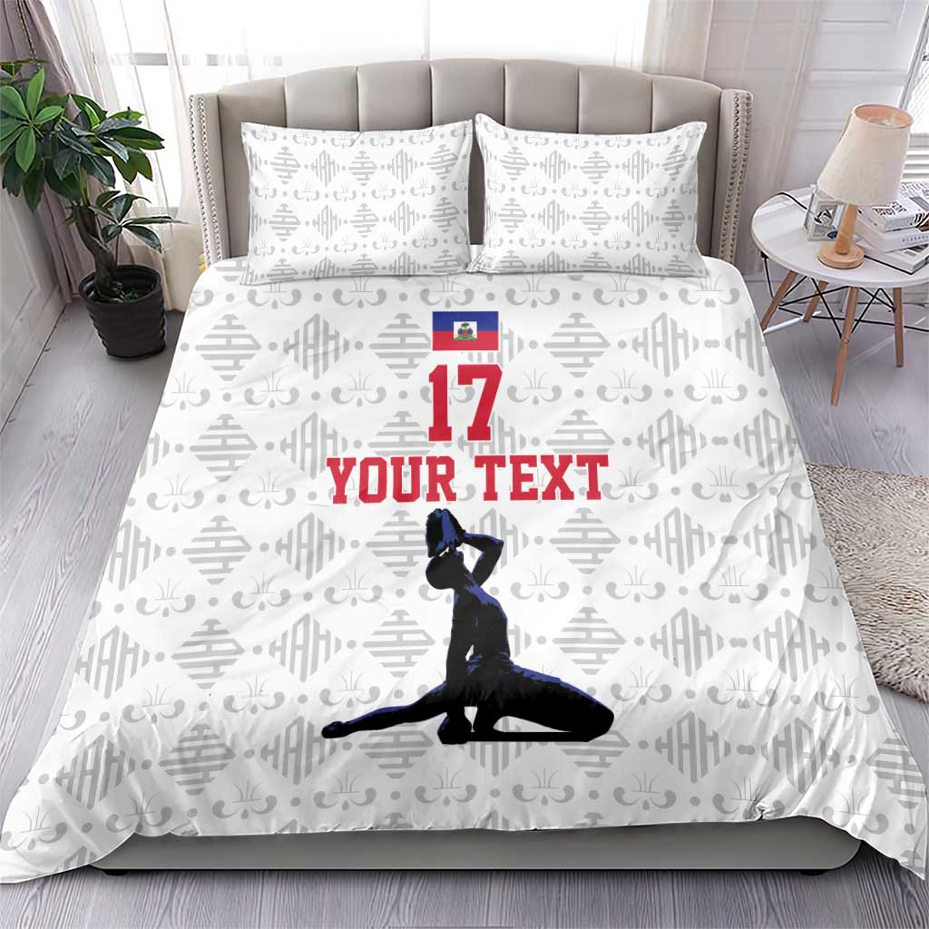 Custom Haiti Football Bedding Set Come on Les Grenadiers White Style