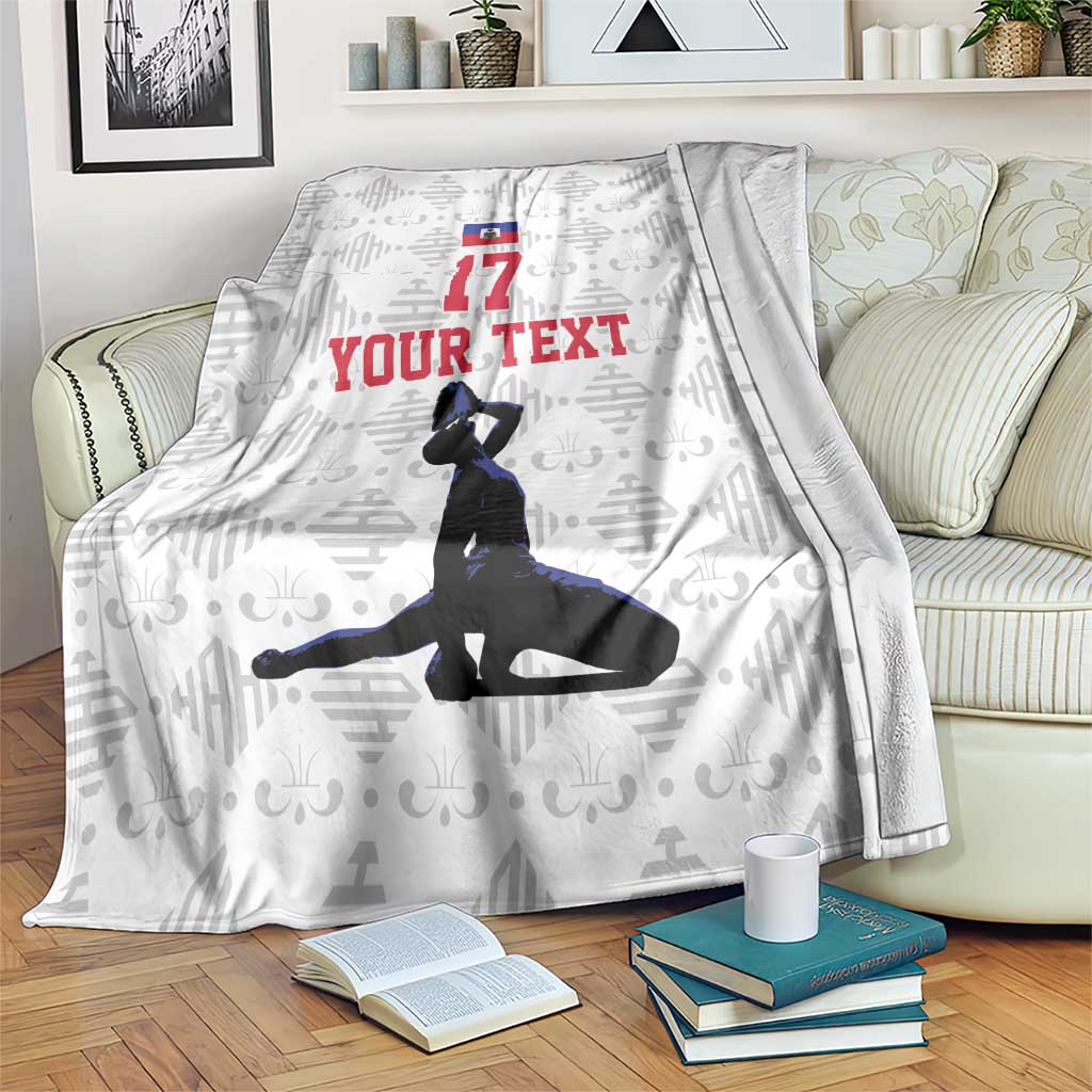 Custom Haiti Football Blanket Come on Les Grenadiers White Style