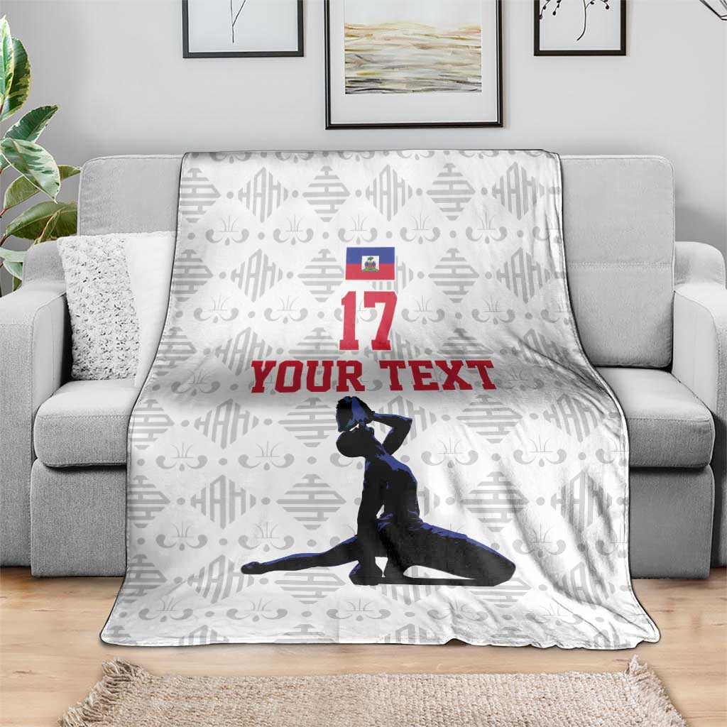 Custom Haiti Football Blanket Come on Les Grenadiers White Style