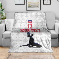 Custom Haiti Football Blanket Come on Les Grenadiers White Style