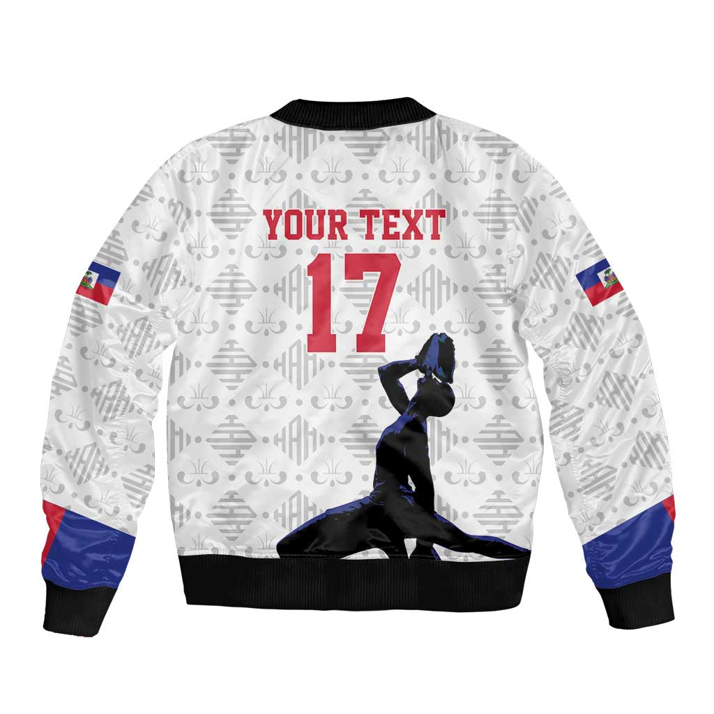 Custom Haiti Football Bomber Jacket Come on Les Grenadiers White Style