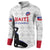 Custom Haiti Football Button Sweatshirt Come on Les Grenadiers White Style