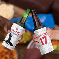 Custom Haiti Football 4 in 1 Can Cooler Tumbler Come on Les Grenadiers White Style