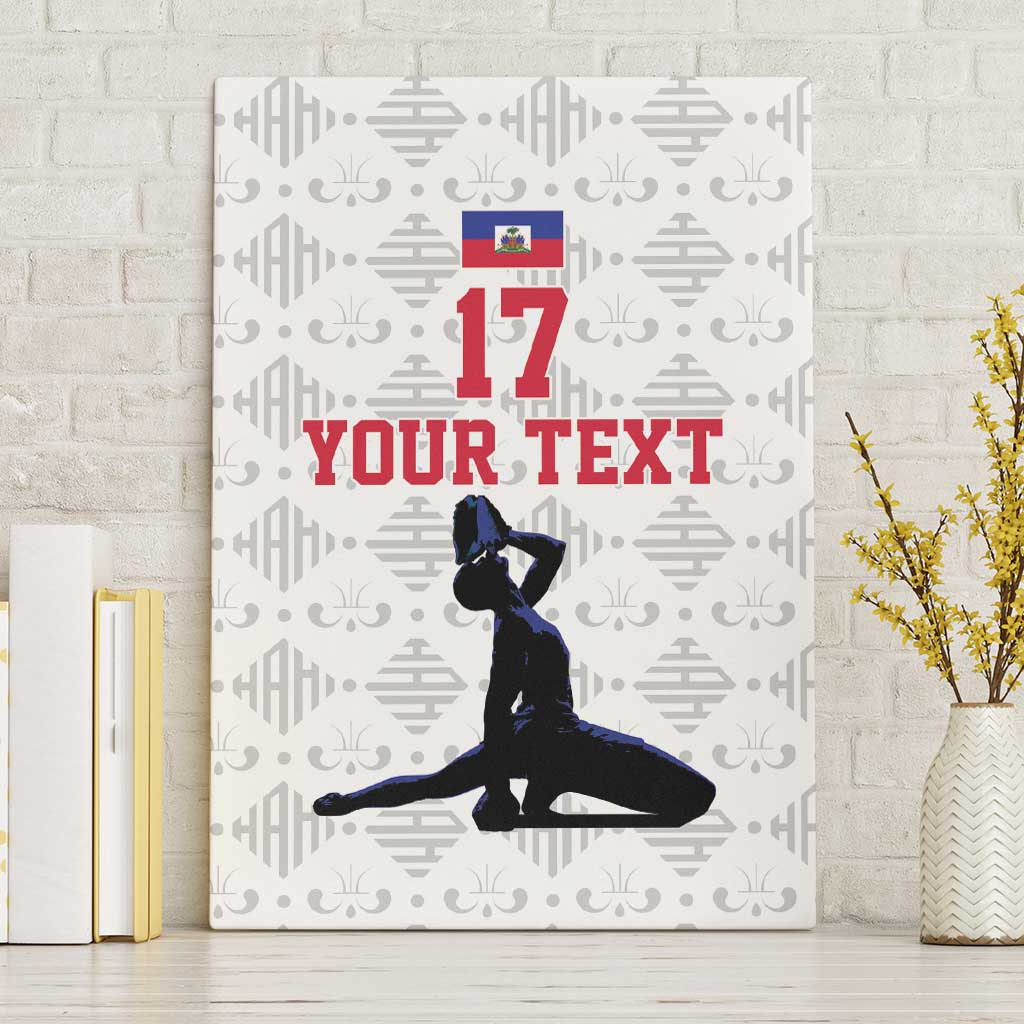 Custom Haiti Football Canvas Wall Art Come on Les Grenadiers White Style