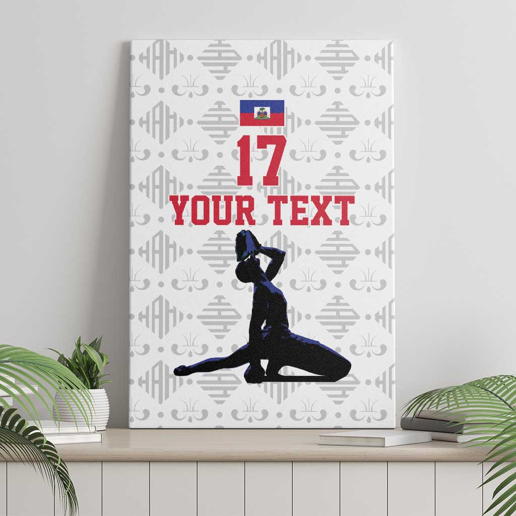 Custom Haiti Football Canvas Wall Art Come on Les Grenadiers White Style