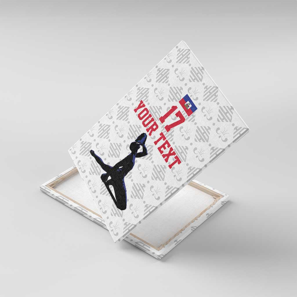 Custom Haiti Football Canvas Wall Art Come on Les Grenadiers White Style
