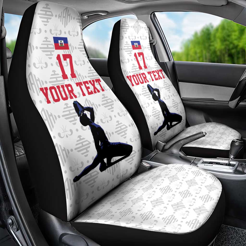 Custom Haiti Football Car Seat Cover Come on Les Grenadiers White Style