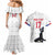 Custom Haiti Football Couples Matching Mermaid Dress and Hawaiian Shirt Come on Les Grenadiers White Style