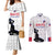 Custom Haiti Football Couples Matching Mermaid Dress and Long Sleeve Button Shirt Come on Les Grenadiers White Style