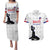Custom Haiti Football Couples Matching Puletasi and Hawaiian Shirt Come on Les Grenadiers White Style