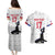Custom Haiti Football Couples Matching Puletasi and Hawaiian Shirt Come on Les Grenadiers White Style