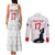 Custom Haiti Football Couples Matching Tank Maxi Dress and Long Sleeve Button Shirt Come on Les Grenadiers White Style