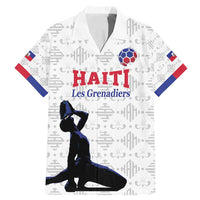 Custom Haiti Football Family Matching Mermaid Dress and Hawaiian Shirt Come on Les Grenadiers White Style