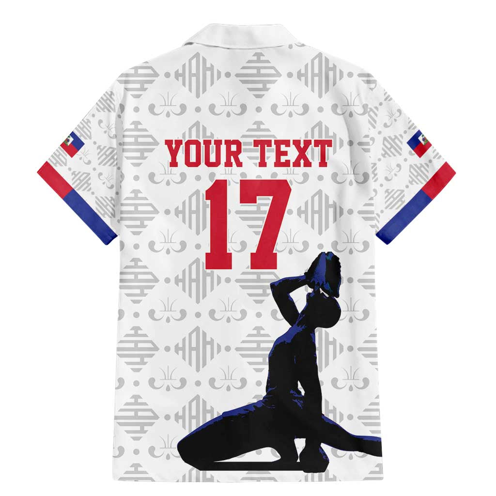 Custom Haiti Football Family Matching Mermaid Dress and Hawaiian Shirt Come on Les Grenadiers White Style