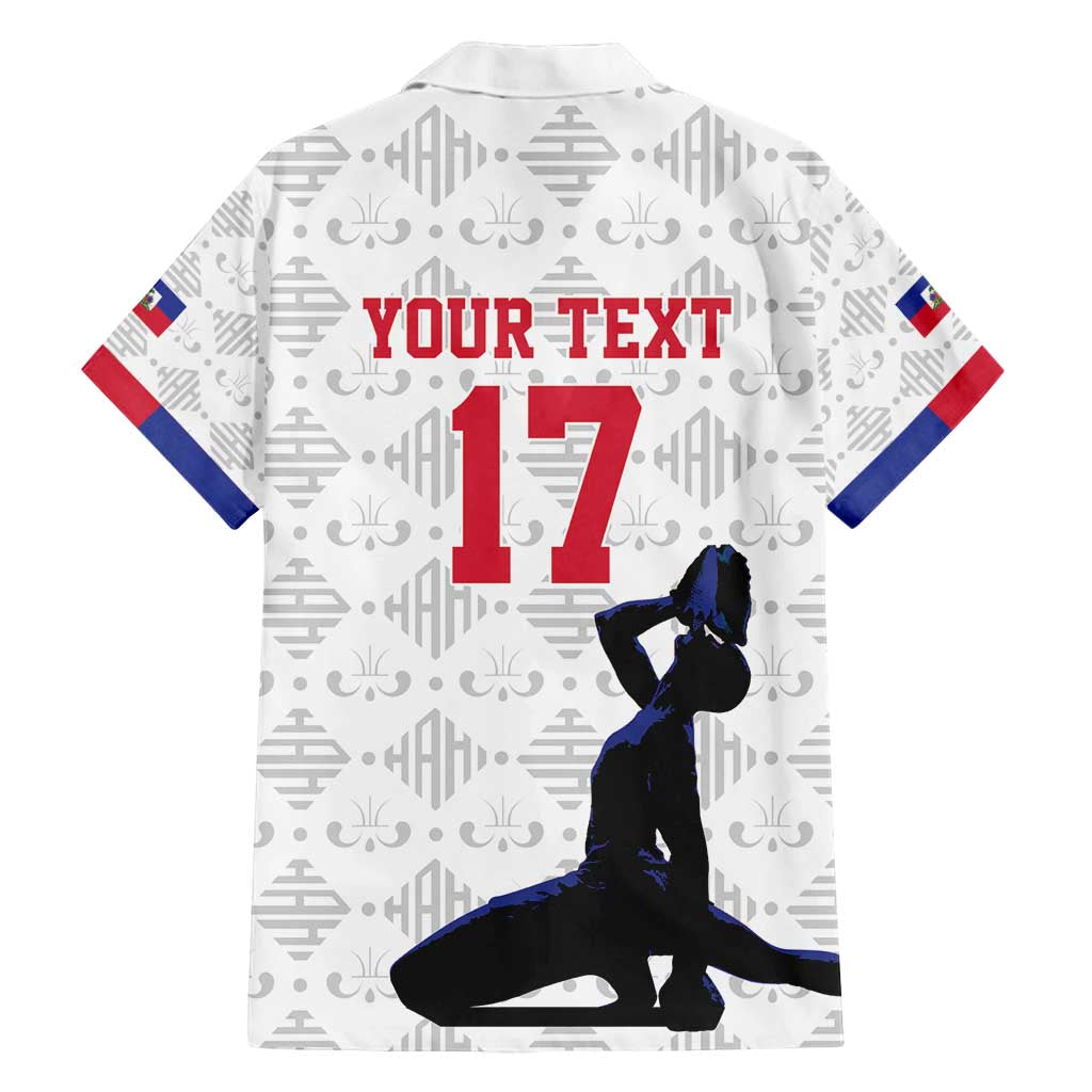 Custom Haiti Football Family Matching Tank Maxi Dress and Hawaiian Shirt Come on Les Grenadiers White Style