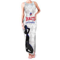 Custom Haiti Football Family Matching Tank Maxi Dress and Hawaiian Shirt Come on Les Grenadiers White Style