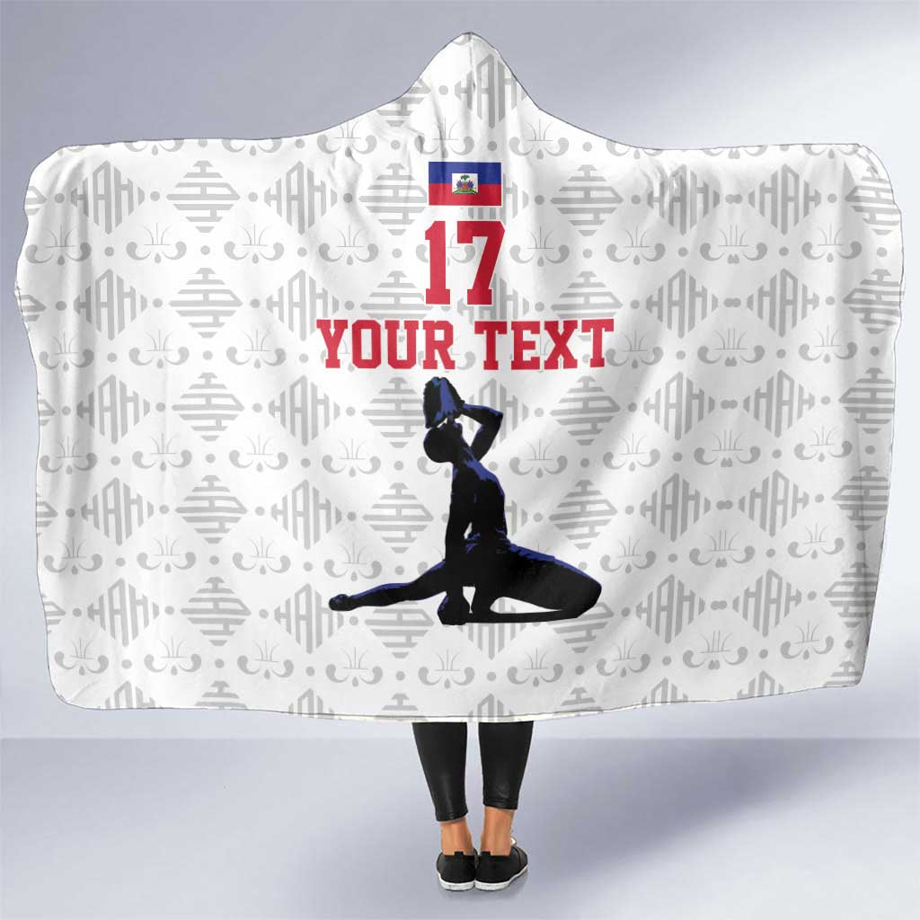 Custom Haiti Football Hooded Blanket Come on Les Grenadiers White Style
