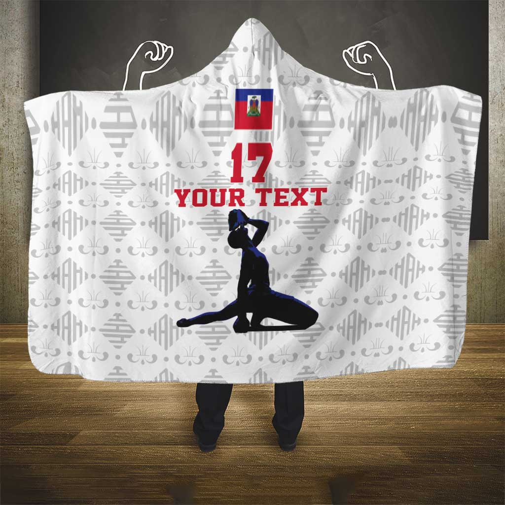 Custom Haiti Football Hooded Blanket Come on Les Grenadiers White Style