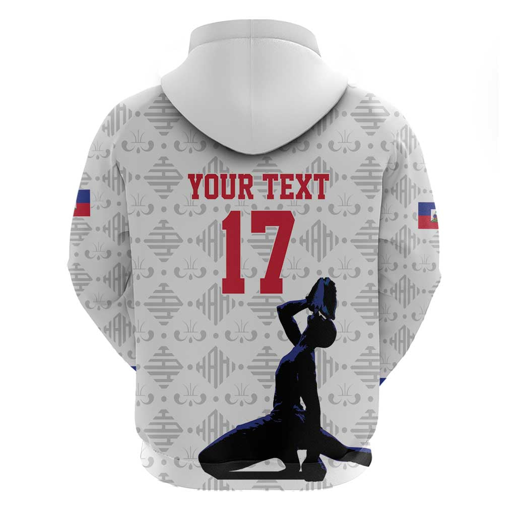 Custom Haiti Football Hoodie Come on Les Grenadiers White Style