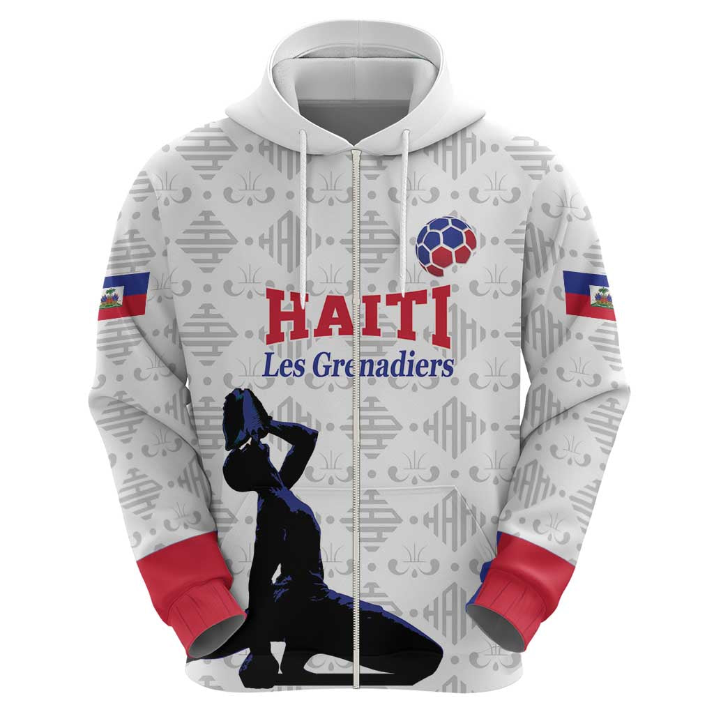 Custom Haiti Football Hoodie Come on Les Grenadiers White Style