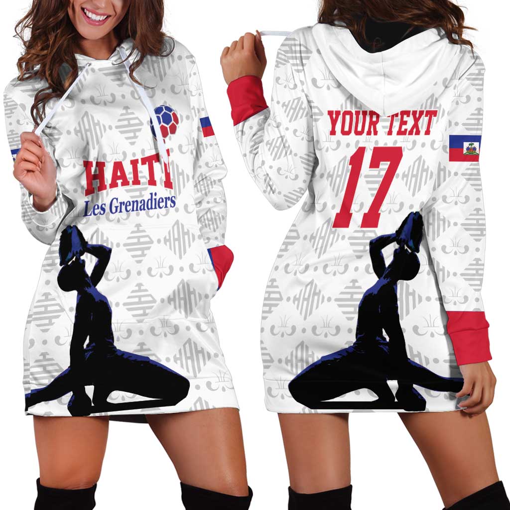 Custom Haiti Football Hoodie Dress Come on Les Grenadiers White Style