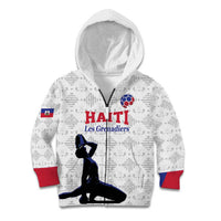 Custom Haiti Football Kid Hoodie Come on Les Grenadiers White Style