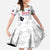 Custom Haiti Football Kid Short Sleeve Dress Come on Les Grenadiers White Style