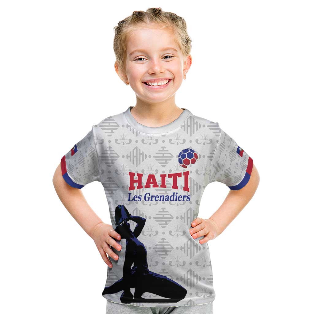 Custom Haiti Football Kid T Shirt Come on Les Grenadiers White Style