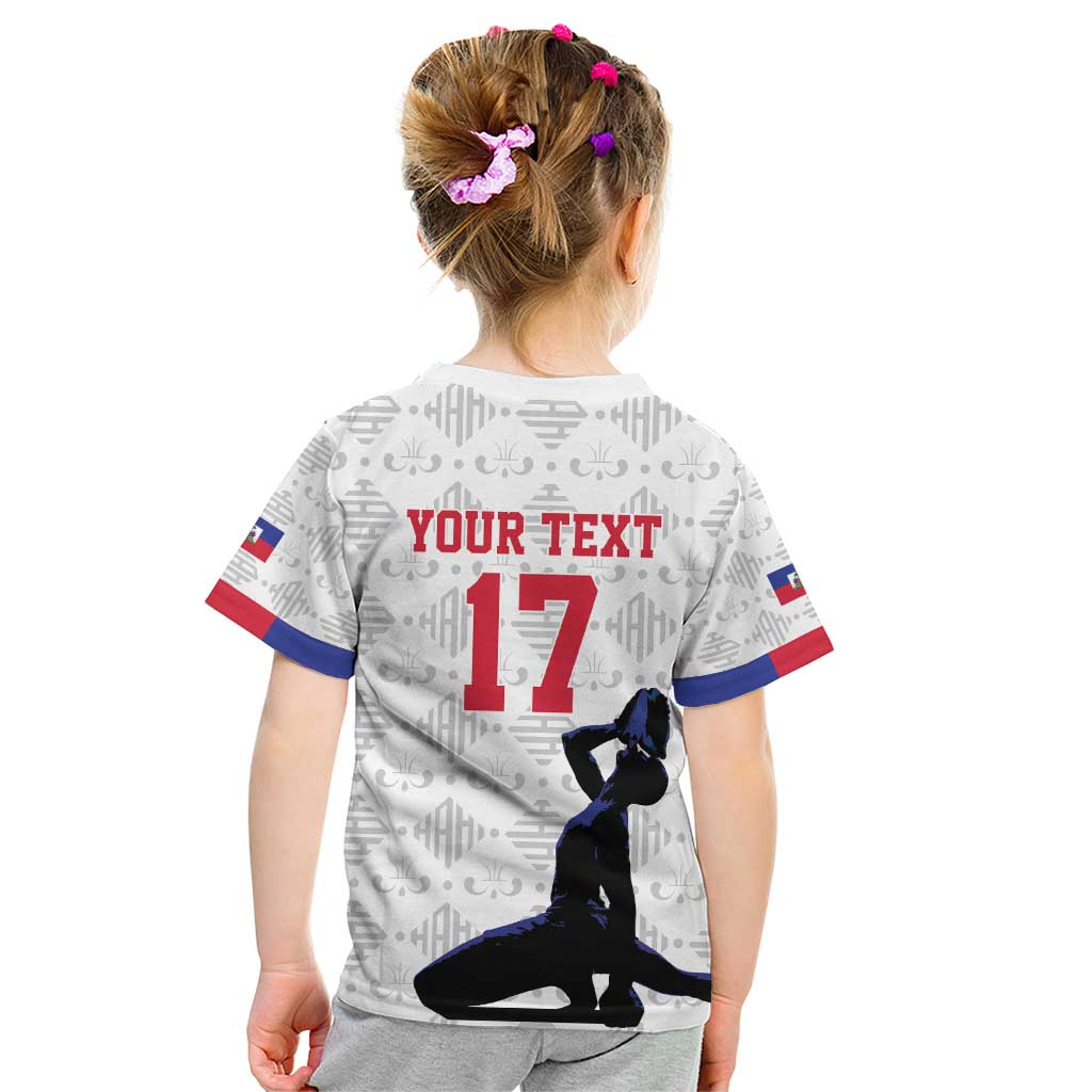 Custom Haiti Football Kid T Shirt Come on Les Grenadiers White Style