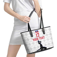 Custom Haiti Football Leather Tote Bag Come on Les Grenadiers White Style