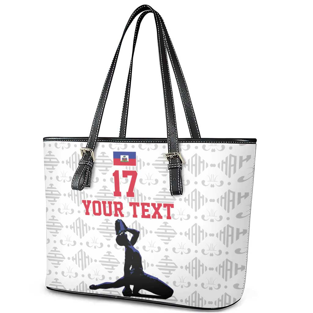 Custom Haiti Football Leather Tote Bag Come on Les Grenadiers White Style