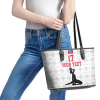 Custom Haiti Football Leather Tote Bag Come on Les Grenadiers White Style