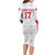 Custom Haiti Football Long Sleeve Bodycon Dress Come on Les Grenadiers White Style