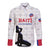 Custom Haiti Football Long Sleeve Button Shirt Come on Les Grenadiers White Style