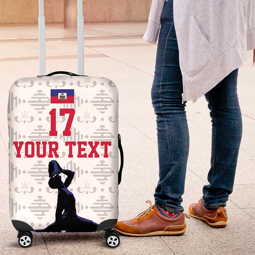 Custom Haiti Football Luggage Cover Come on Les Grenadiers White Style