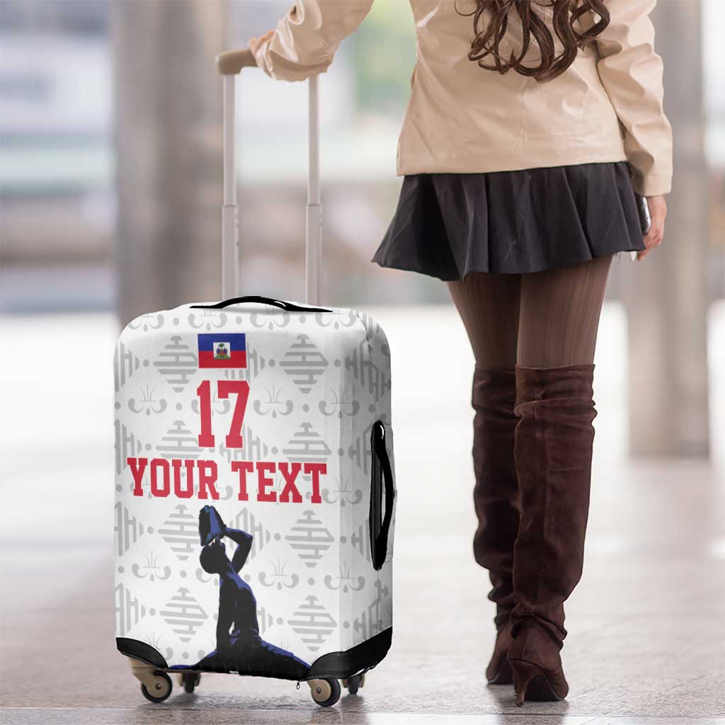 Custom Haiti Football Luggage Cover Come on Les Grenadiers White Style