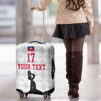 Custom Haiti Football Luggage Cover Come on Les Grenadiers White Style