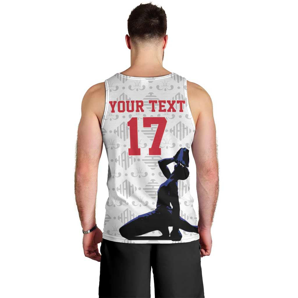 Custom Haiti Football Men Tank Top Come on Les Grenadiers White Style