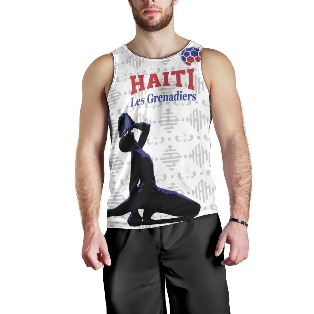 Custom Haiti Football Men Tank Top Come on Les Grenadiers White Style