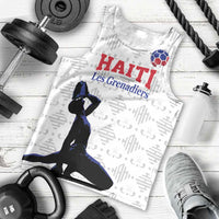 Custom Haiti Football Men Tank Top Come on Les Grenadiers White Style