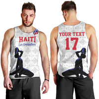 Custom Haiti Football Men Tank Top Come on Les Grenadiers White Style