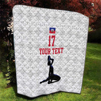 Custom Haiti Football Quilt Come on Les Grenadiers White Style