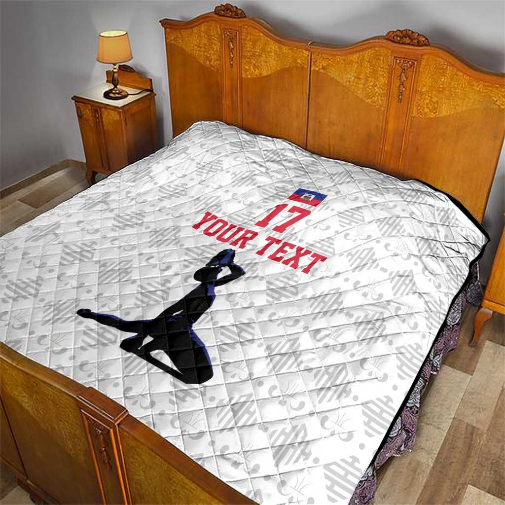 Custom Haiti Football Quilt Come on Les Grenadiers White Style
