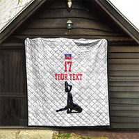 Custom Haiti Football Quilt Come on Les Grenadiers White Style