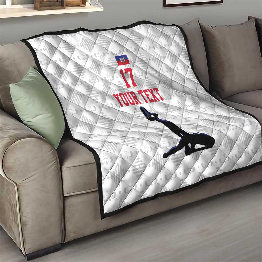 Custom Haiti Football Quilt Come on Les Grenadiers White Style