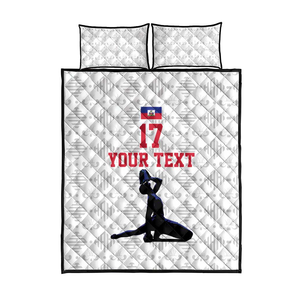 Custom Haiti Football Quilt Bed Set Come on Les Grenadiers White Style