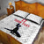 Custom Haiti Football Quilt Bed Set Come on Les Grenadiers White Style