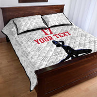 Custom Haiti Football Quilt Bed Set Come on Les Grenadiers White Style