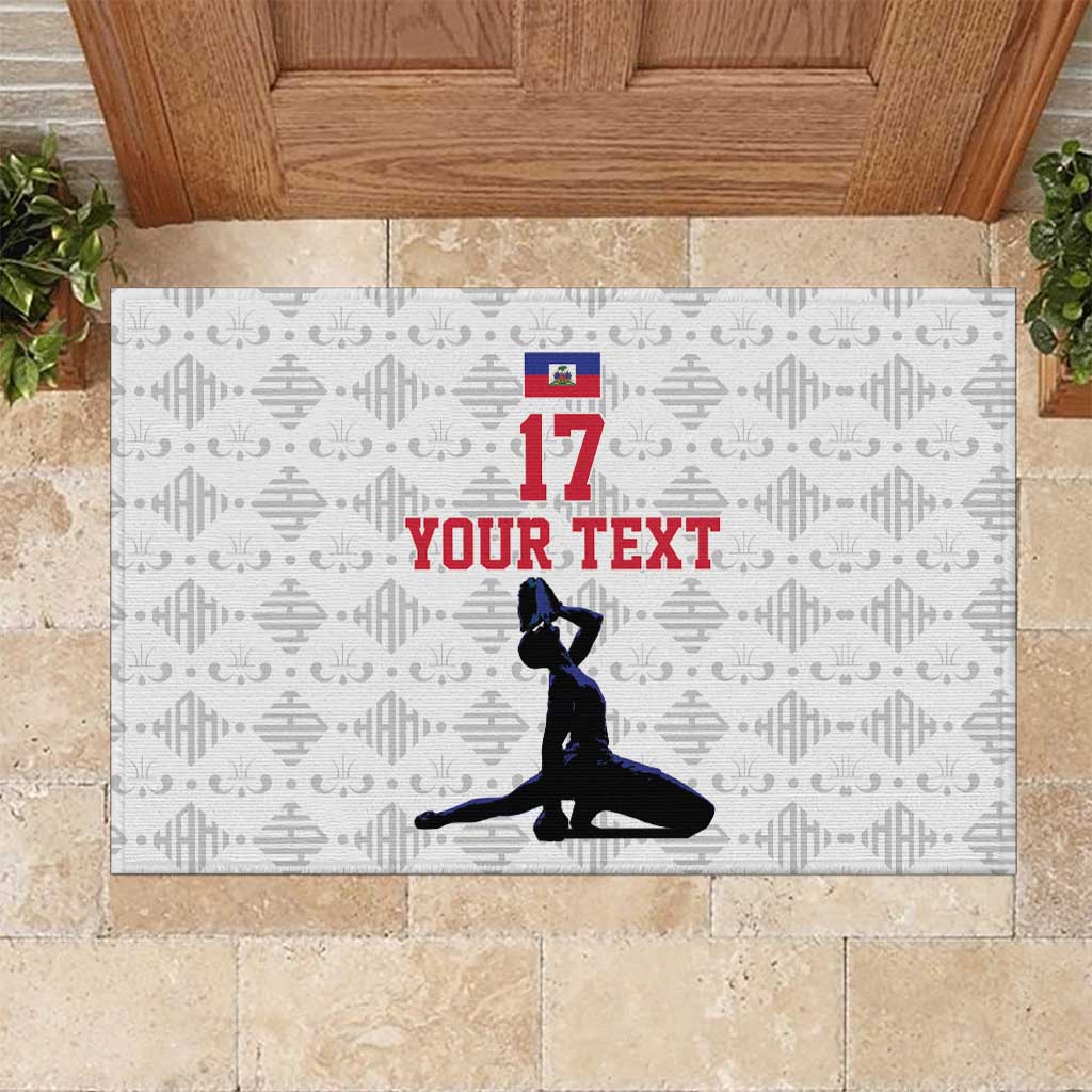 Custom Haiti Football Rubber Doormat Come on Les Grenadiers White Style